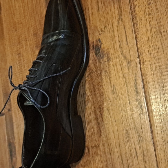 Harris Shoes 1913 Eel Leather Stringed Cap Toe Shoes, Size 11.5 - Picture 10 of 12